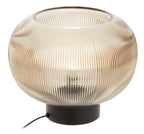 Delphine Large Ribbed Smoked Glass Table Lamp