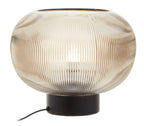 Delphine Large Ribbed Smoked Glass Table Lamp