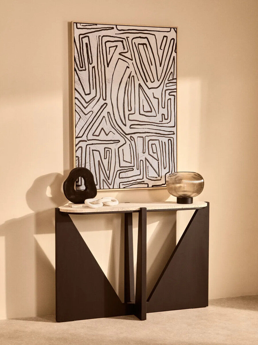 Delphine Large Ribbed Smoked Glass Table Lamp
