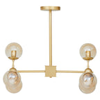 Suri Gold Finish 6 Arm Statement Pendant Light