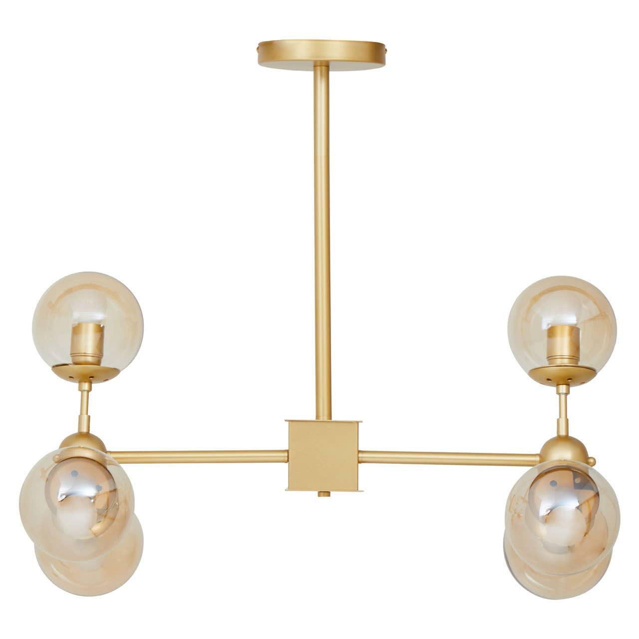 Suri Gold Finish 6 Arm Statement Pendant Light