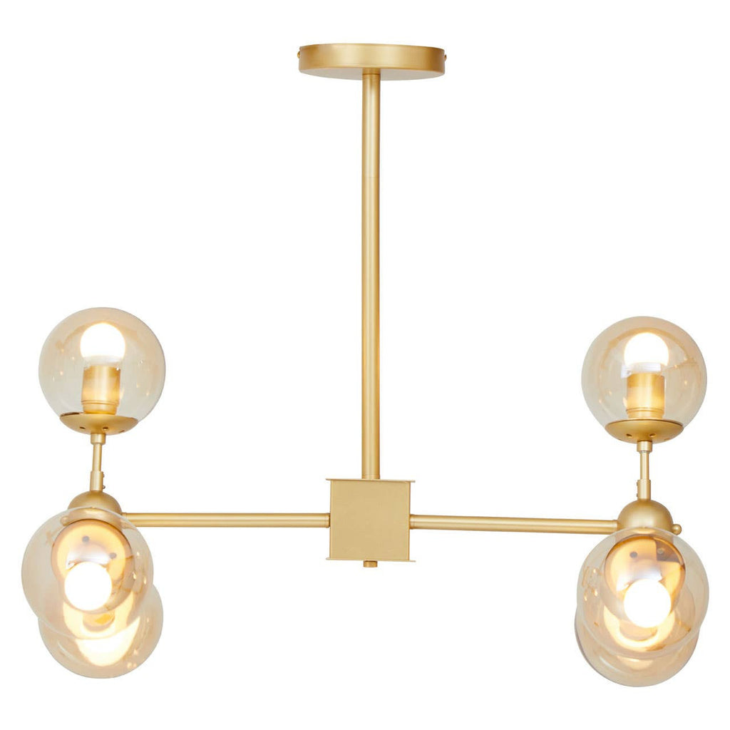 Suri Gold Finish 6 Arm Statement Pendant Light