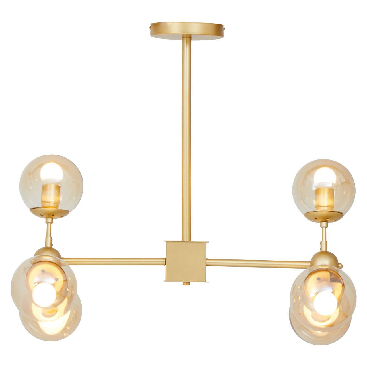 Suri Gold Finish 6 Arm Statement Pendant Light