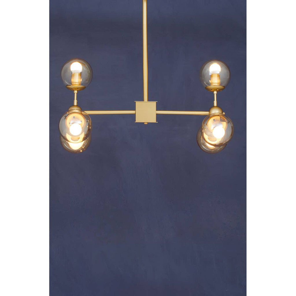 Suri Gold Finish 6 Arm Statement Pendant Light