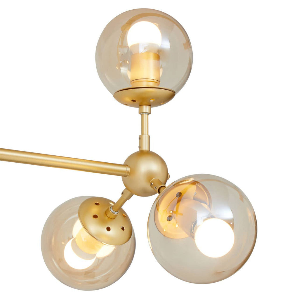 Suri Gold Finish 6 Arm Statement Pendant Light
