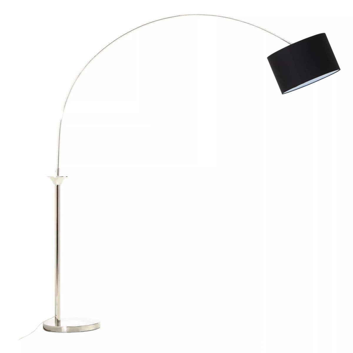 Atticus Satin Nickel Finish Metal Floor Lamp