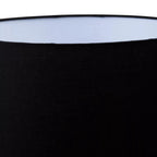 Noa Black Snake Leather Effect Table Lamp with Chrome Base