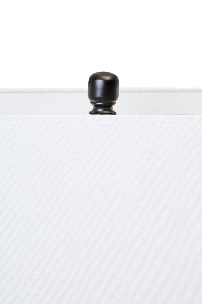 Selene Clear Glass Table Lamp With Matte Black Base