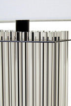Selene Clear Glass Table Lamp With Matte Black Base