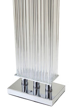 Selene Clear Glass Table Lamp With Matte Silver Base