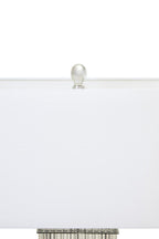 Selene Clear Glass Table Lamp With Matte Silver Base