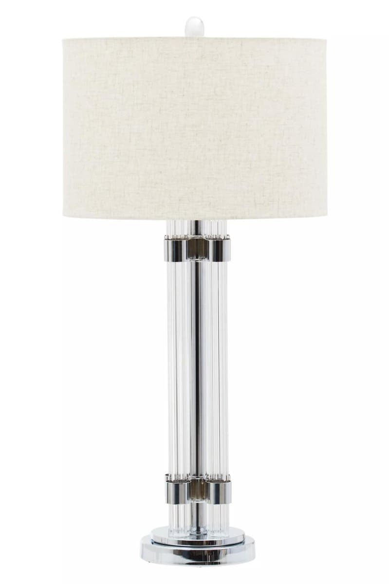 Soren Matte Silver and Ivory Table Lamp