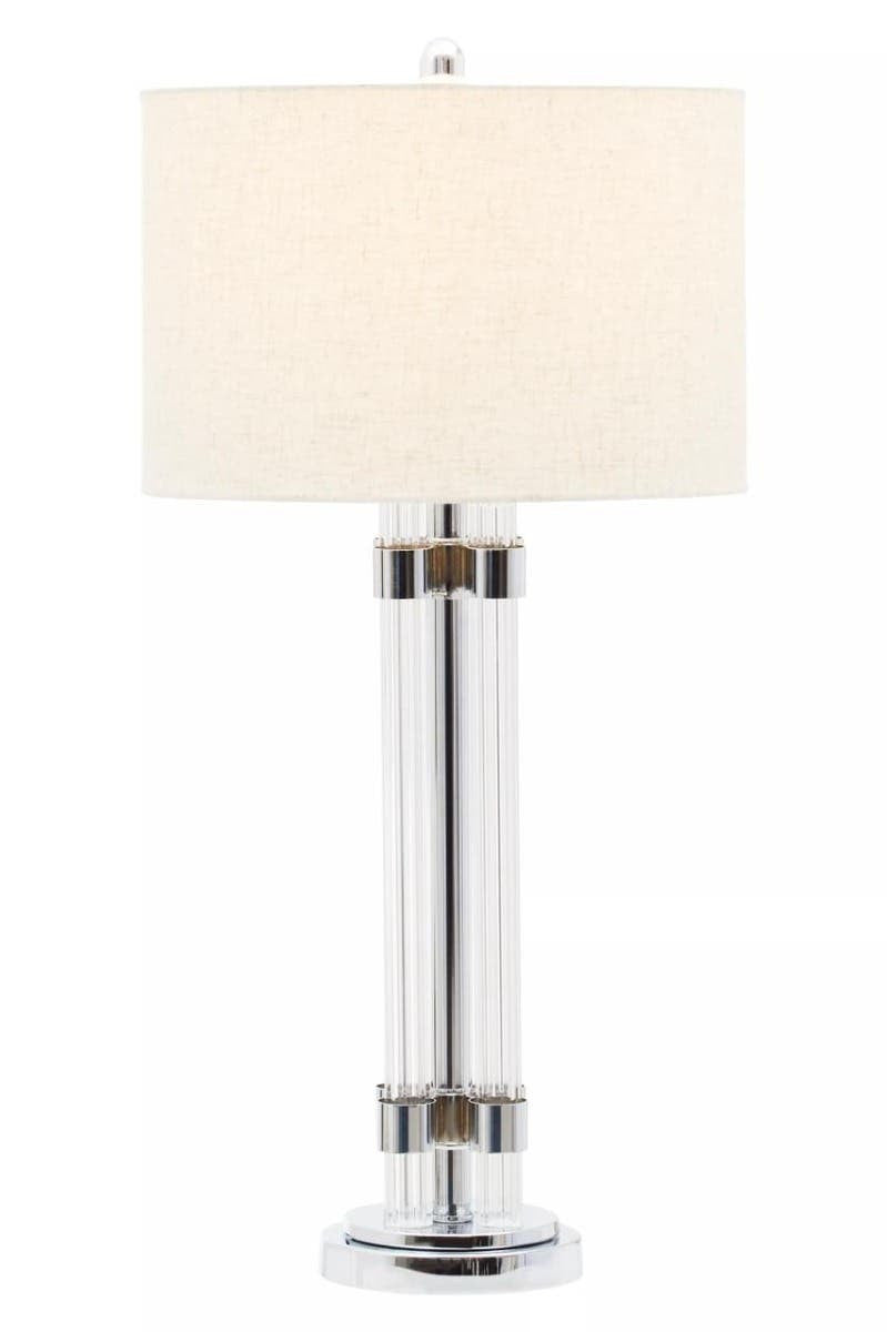 Soren Matte Silver and Ivory Table Lamp