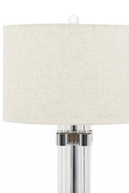 Soren Matte Silver and Ivory Table Lamp