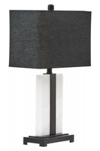 Margaux Black and White Marble Table Lamp