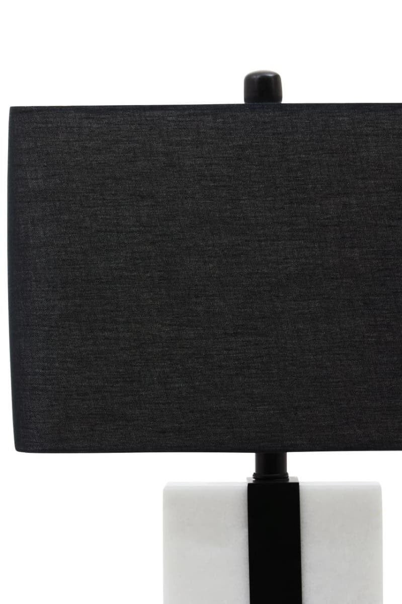 Margaux Black and White Marble Table Lamp