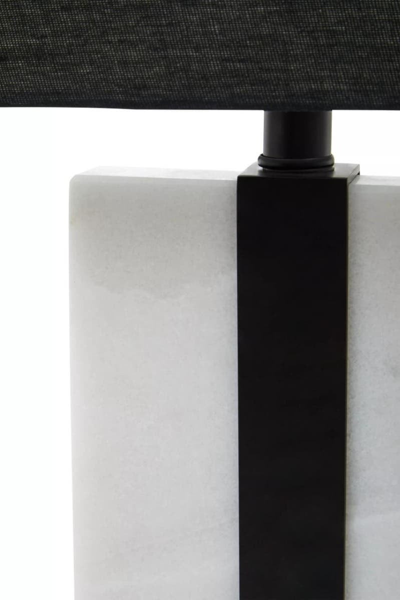 Margaux Black and White Marble Table Lamp