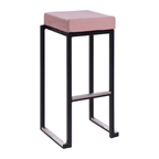 Black Frame Pink Velvet Seat Pad