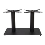 Boston Coffee Height Table Base Large Rectangular Fluted Black Side