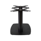 Boston Coffee Height Table Base Large Rectangular Radius Edges Black Side