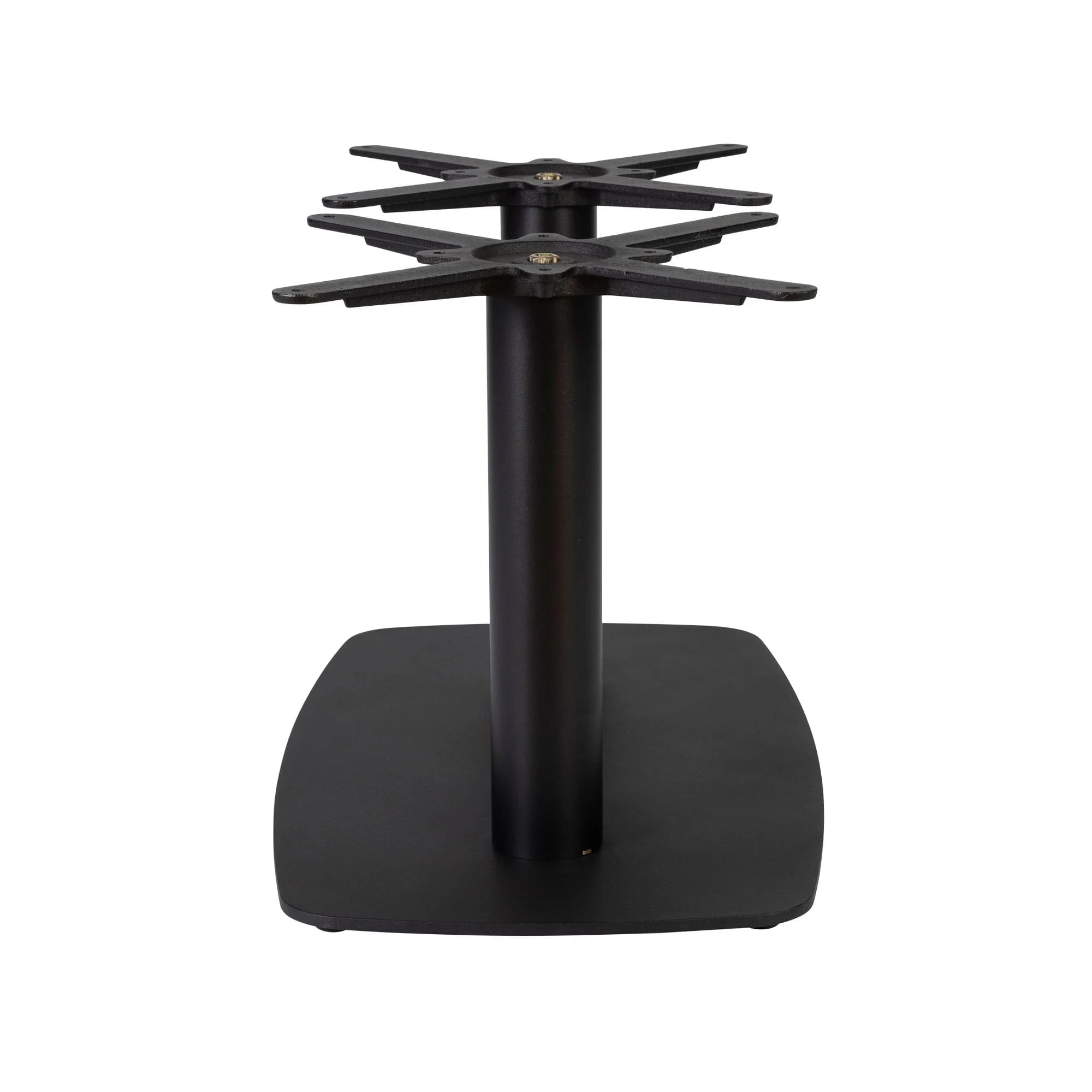Boston Coffee Height Table Base Large Rectangular Radius Edges Black Side