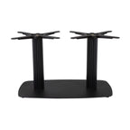 Boston Coffee Height Table Base Large Rectangular Radius Edges Fluted Black Side