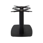 Boston Coffee Height Table Base Large Rectangular Radius Edges Fluted Black Side