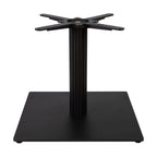 Boston Coffee Height Table Base Large Square Fluted Black Side