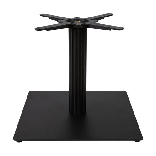 Boston Coffee Height Table Base Large Square Fluted Black Side