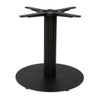Boston Coffee Height Table Base Small Round Fluted Black