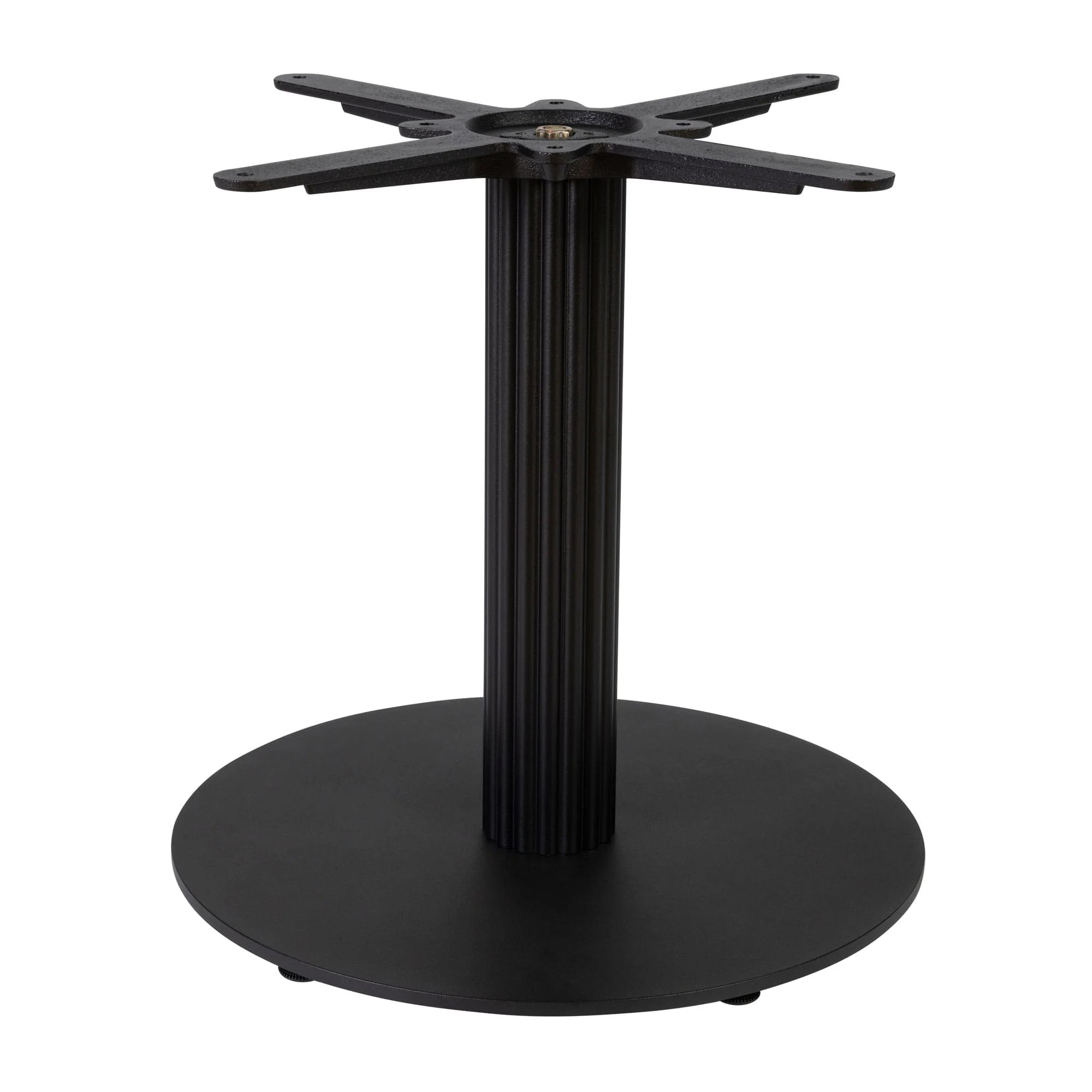 Boston Coffee Height Table Base Small Round Fluted Black