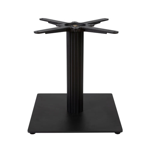 Boston Coffee Height Table Base Small Square Fluted Black Side