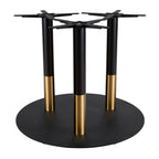 Boston Dining Height Table Base Extra Large Round Black and Gold
