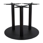Boston Dining Height Table Base Extra Large Round Fluted Black