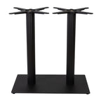 Boston Dining Height Table Base Large Rectangular Fluted Black Side