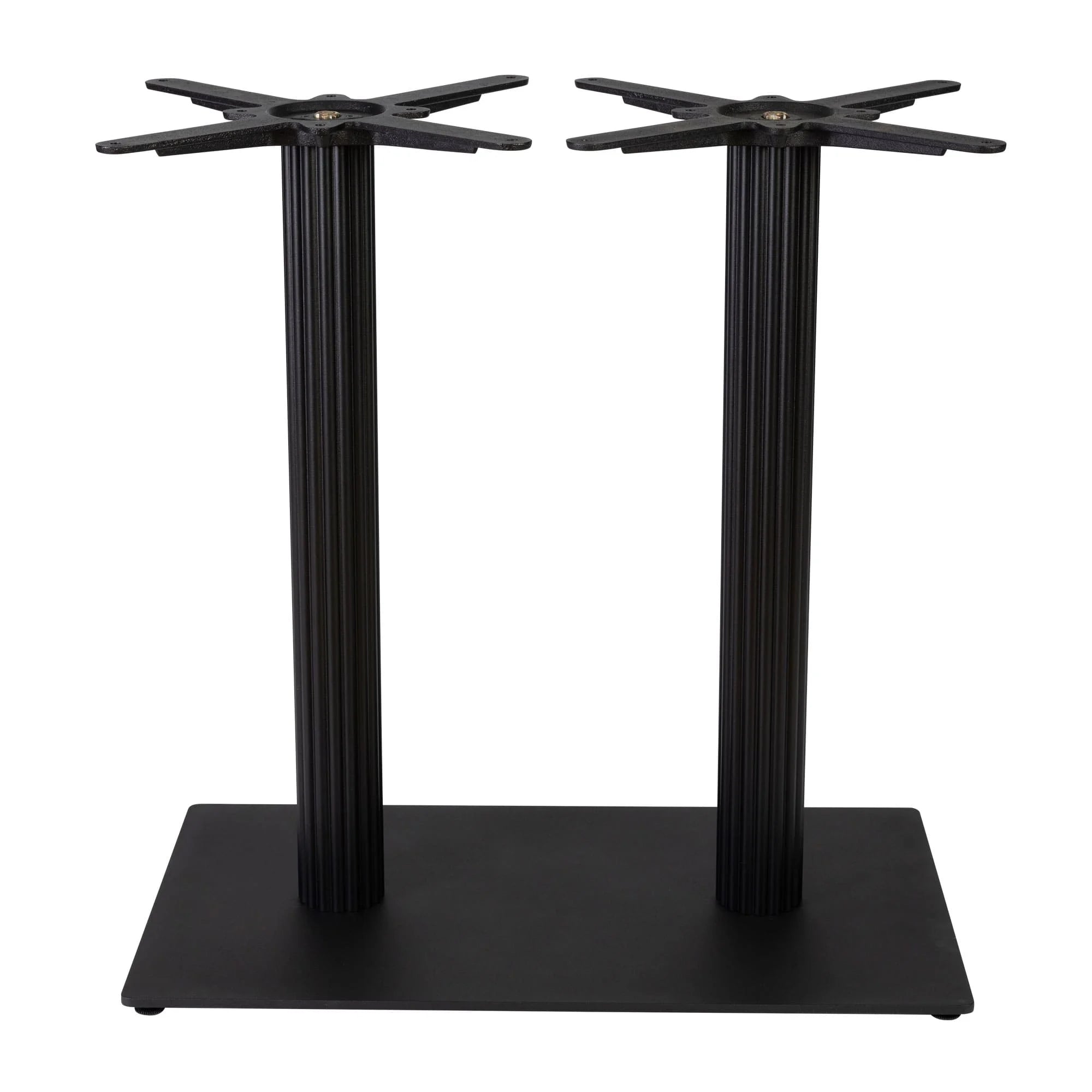 Boston Dining Height Table Base Large Rectangular Fluted Black Side