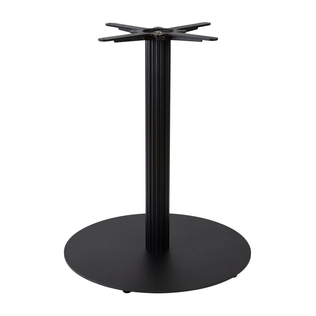Boston Dining Height Table Base Large Round Fluted Black