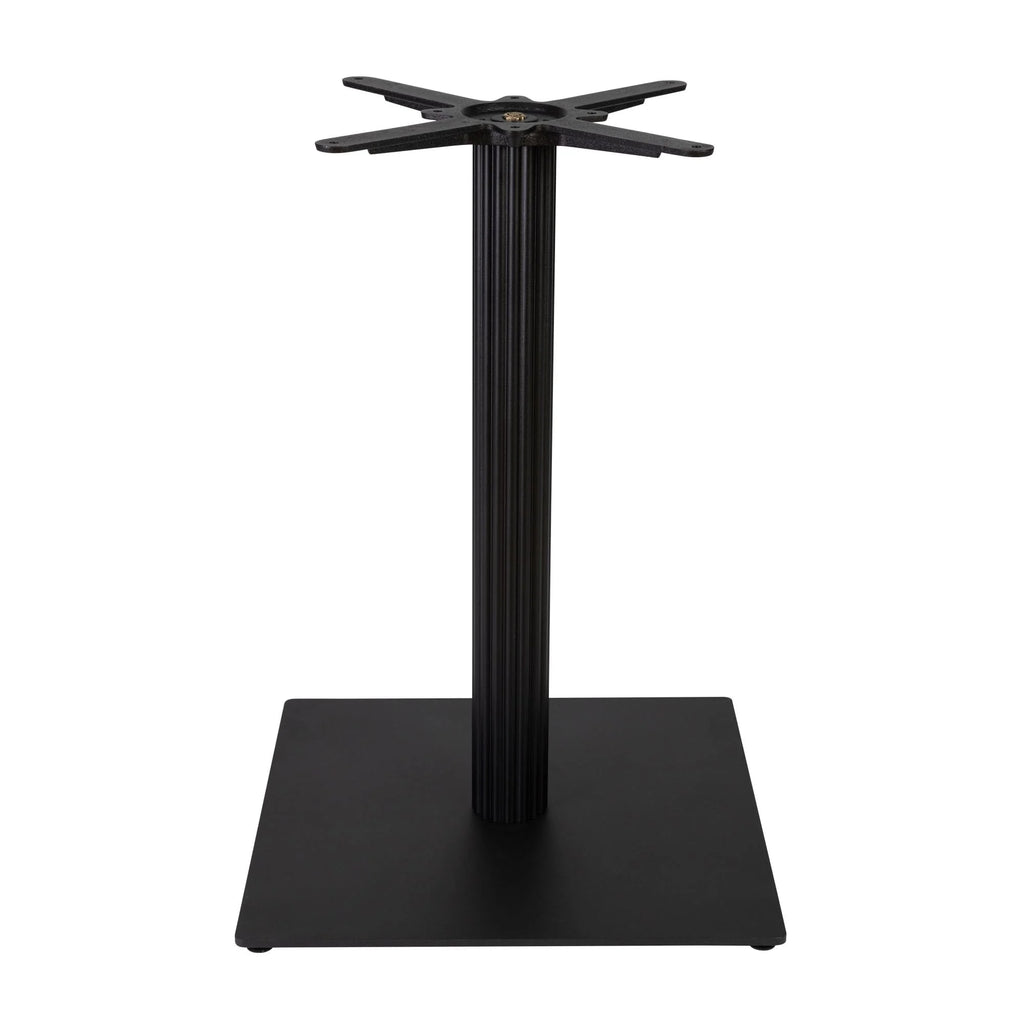 Boston Dining Height Table Base Large Square Fluted Black Side