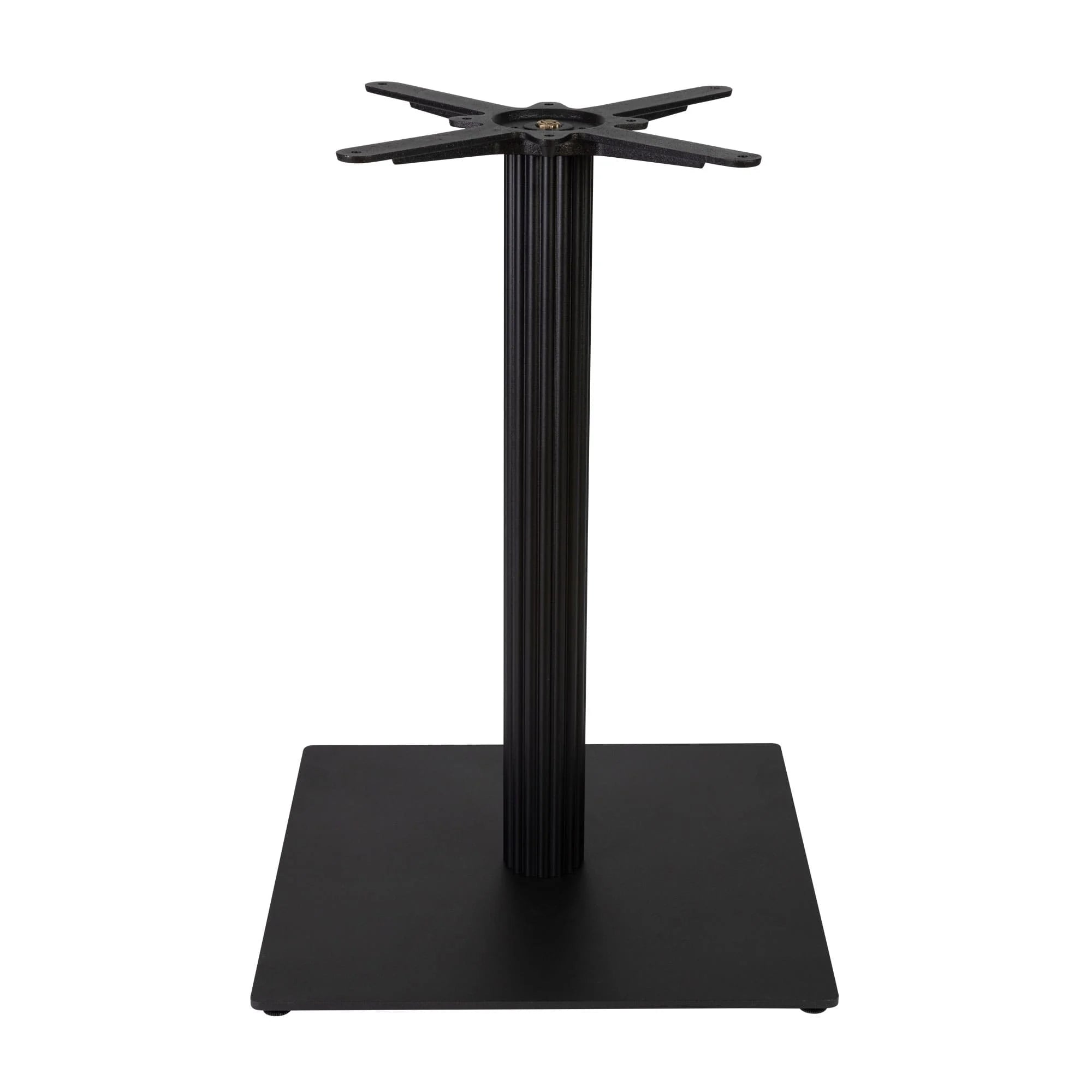Boston Dining Height Table Base Large Square Fluted Black Side