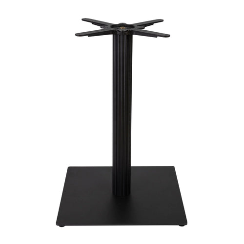 Boston Dining Height Table Base Large Square Fluted Black Side