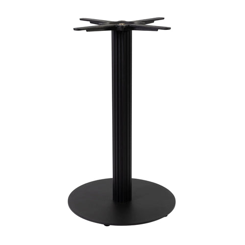 Boston Dining Height Table Base Small Round Fluted Black