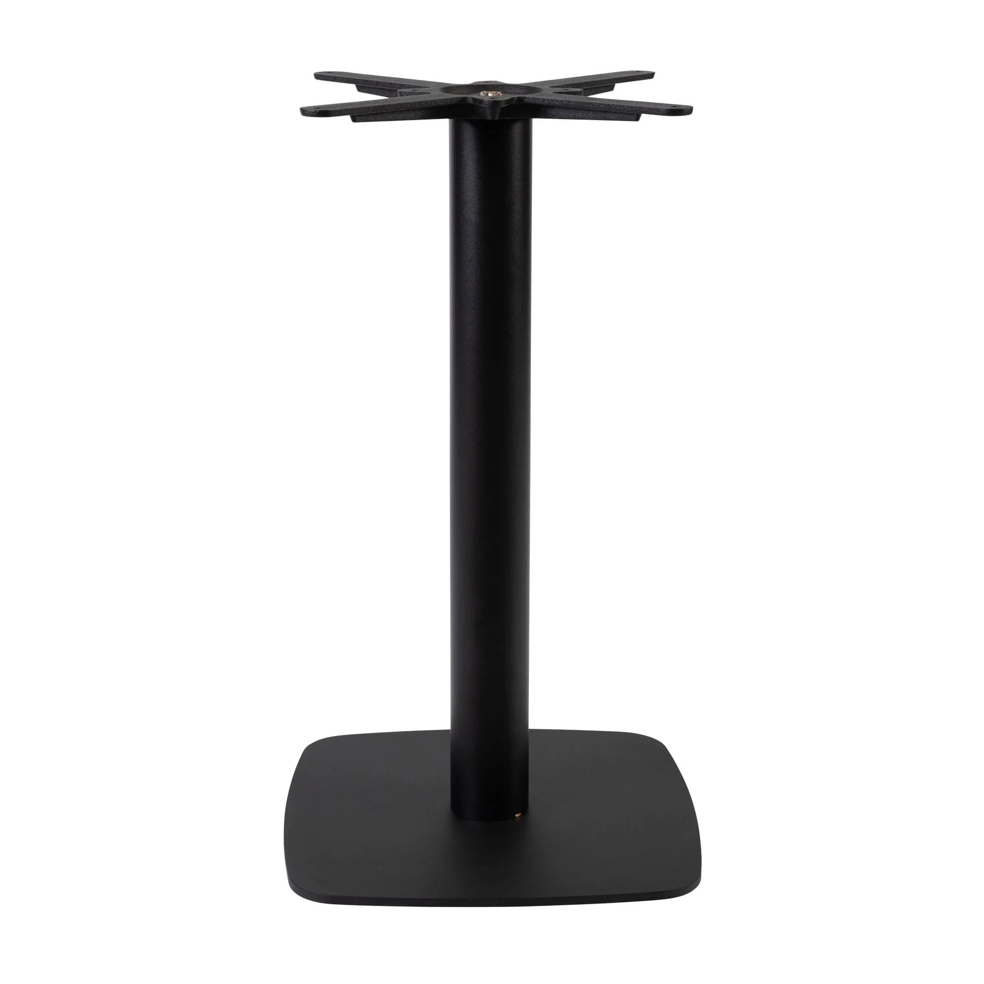 Boston Dining Height Table Base Small Square Radius Edges Black Side