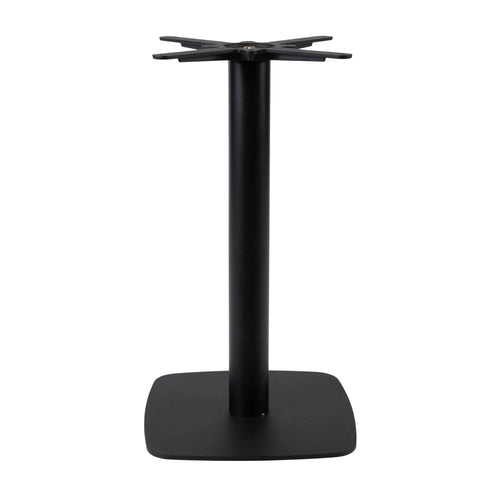 Boston Dining Height Table Base Small Square Radius Edges Black Side