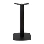 Boston Dining Height Table Base Small Square Radius Edges Fluted Black Side