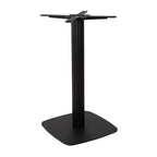 Boston Dining Height Table Base Small Square Radius Edges Fluted Black