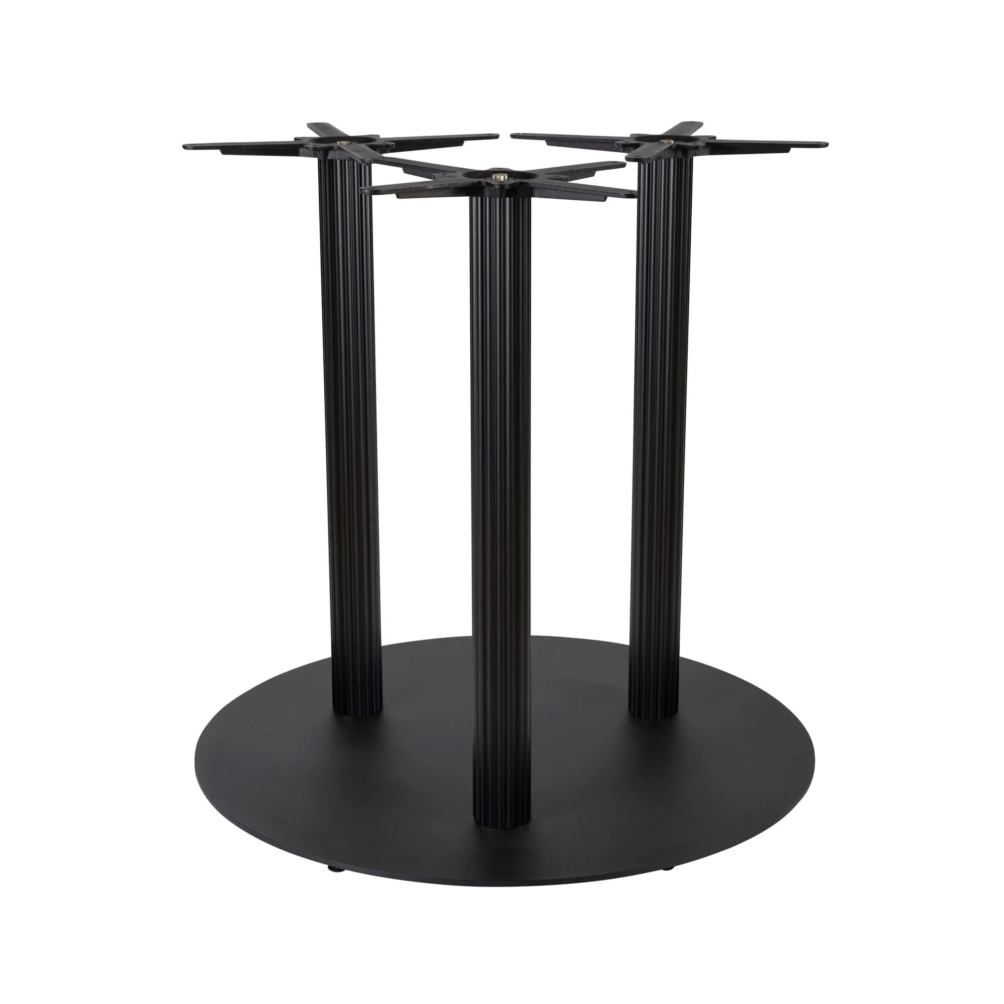 Boston Mid Height Table Base Extra Large Fluted Round Black