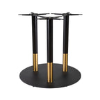 Boston Mid Height Table Base Extra Large Round Black and Gold