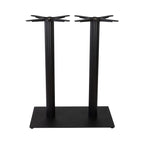Boston Mid Height Table Base Large Rectangular Fluted Black Side