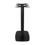 Boston Mid Height Table Base Large Rectangular Fluted Radius Edges Black Side