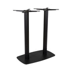 Boston Mid Height Table Base Large Rectangular Fluted Radius Edges Black